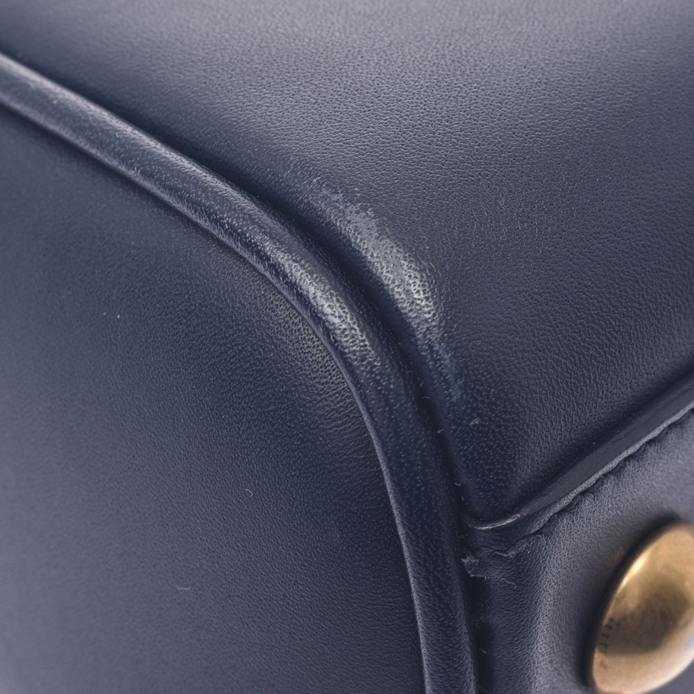SAINT LAURENT Baby Duffle Bag Navy Blue Calfskin Handbag - Picture 7 of 9
